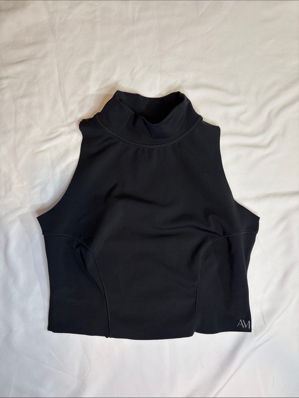 Adore Me Awaken Reflective Active Mock Neck Racerback Sleek Crop Princess Seams